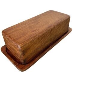 Swedish Vintage Teakwood Butter Dish by Sigvard Nilsson AB Söwe-Konst